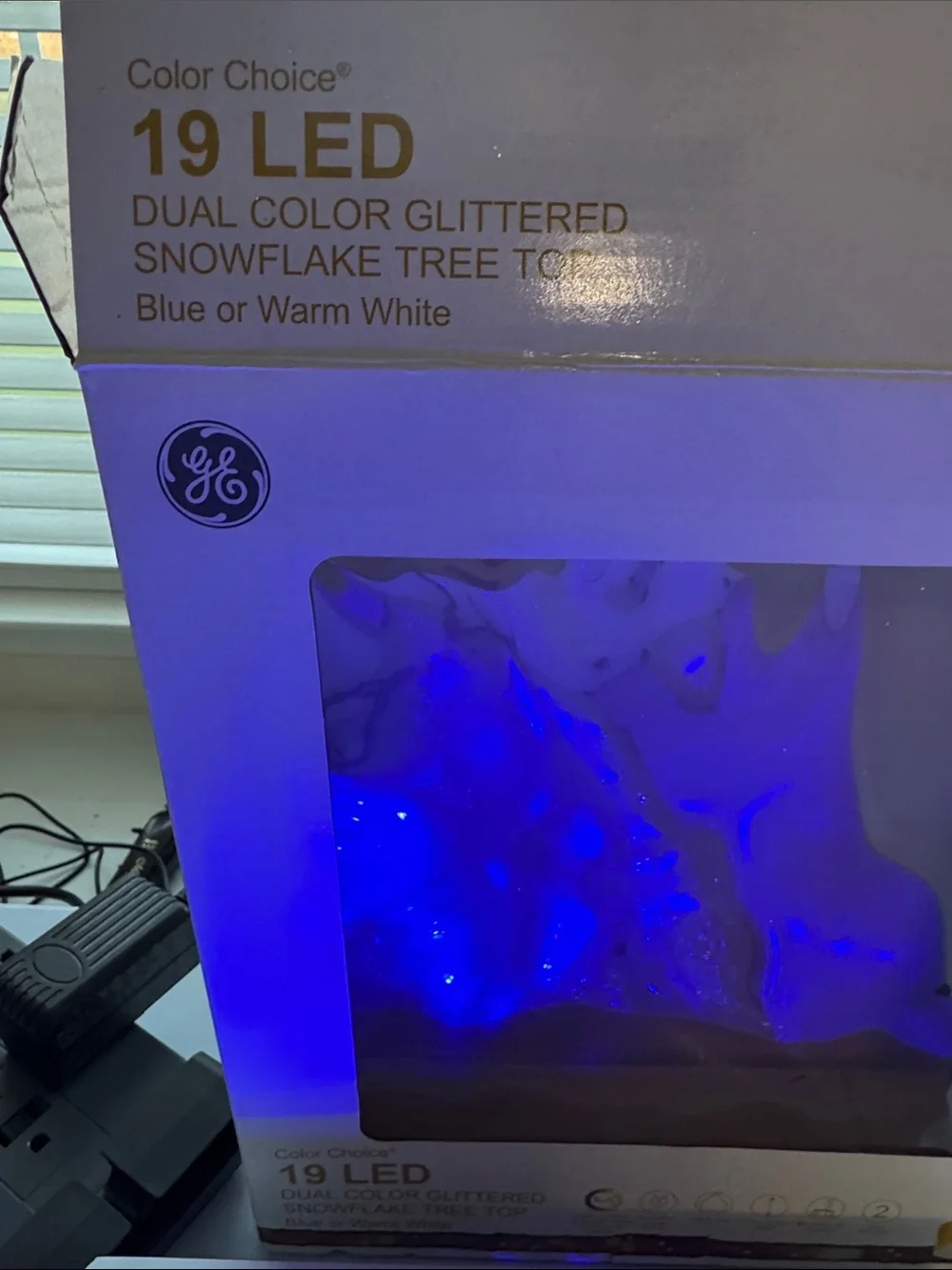 LED Snowflake Tree Topper - Glittered Holiday Decoration